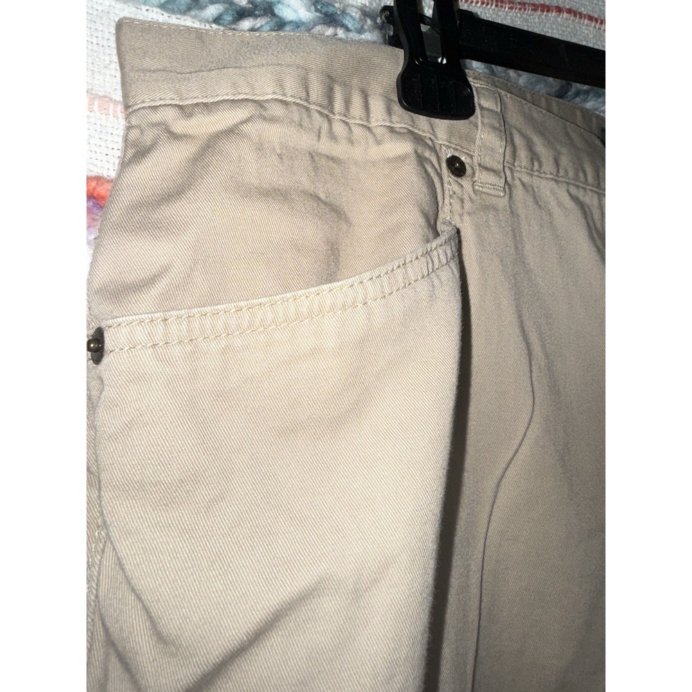 RALPH LAUREN LRL Jean Co. Classic Midcalf Khaki Tan Cotton Cropped Pants 20W - Picture 3 of 11